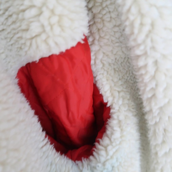 Vintage 80s Plain Pockets Men's blue denim sherpa lined jacket M - Picture 8 of 8